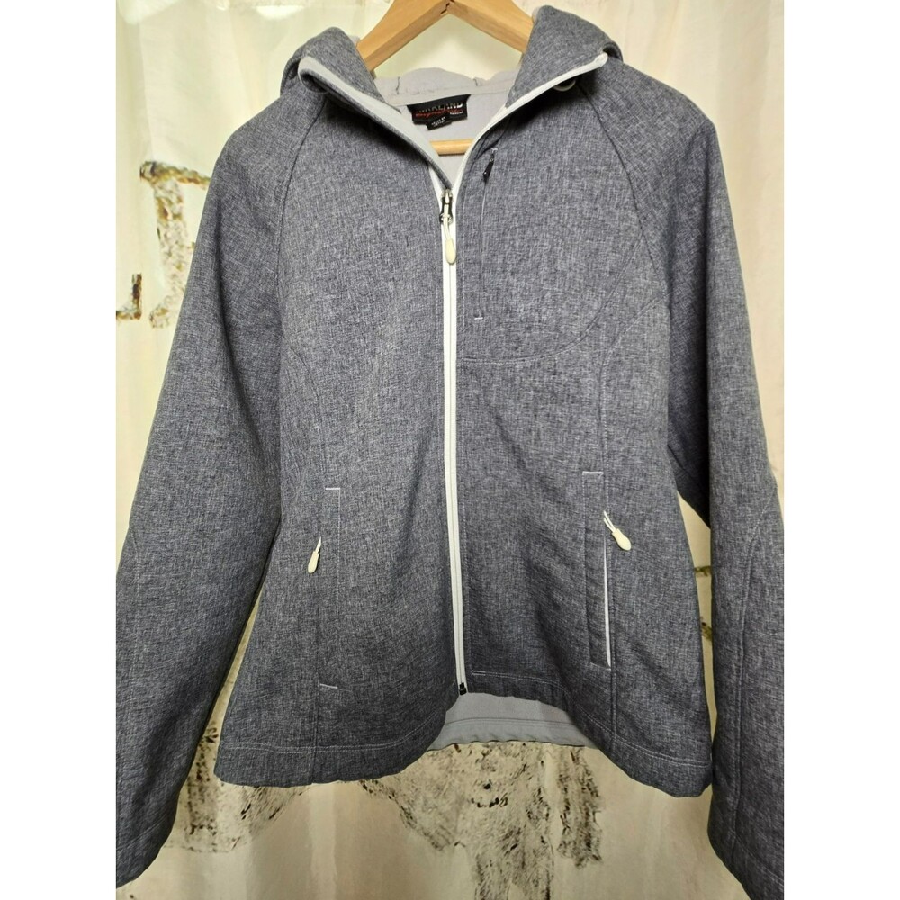 Kirkland Signature Women's Gray Heathered Softshell Hooded Jacket Size Medium
